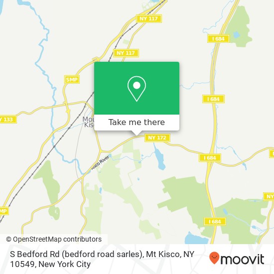 Mapa de S Bedford Rd (bedford road sarles), Mt Kisco, NY 10549