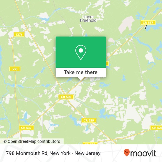 Mapa de 798 Monmouth Rd, Cream Ridge, NJ 08514