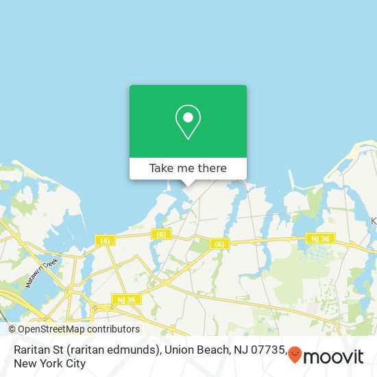 Mapa de Raritan St (raritan edmunds), Union Beach, NJ 07735