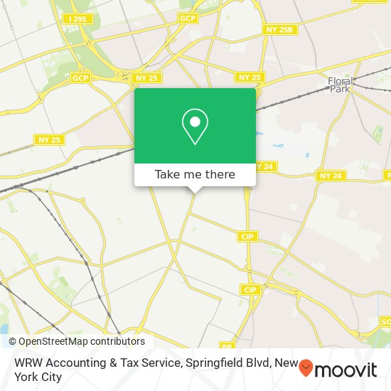 WRW Accounting & Tax Service, Springfield Blvd map
