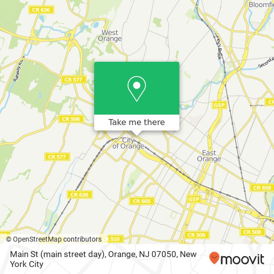 Mapa de Main St (main street day), Orange, NJ 07050