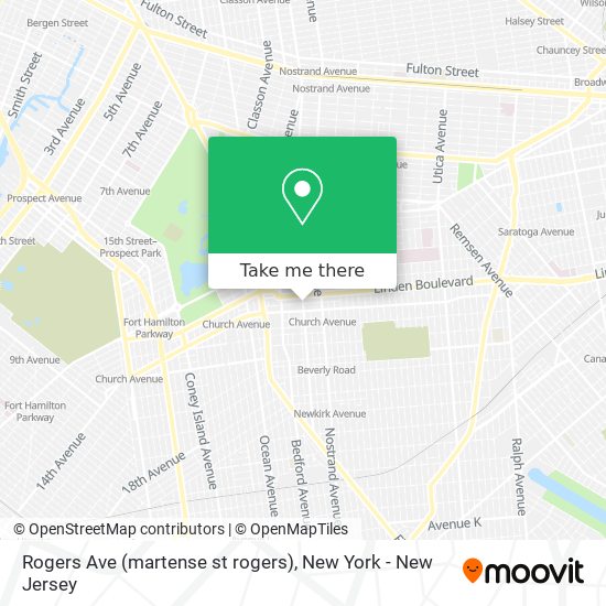 Mapa de Rogers Ave (martense st rogers)