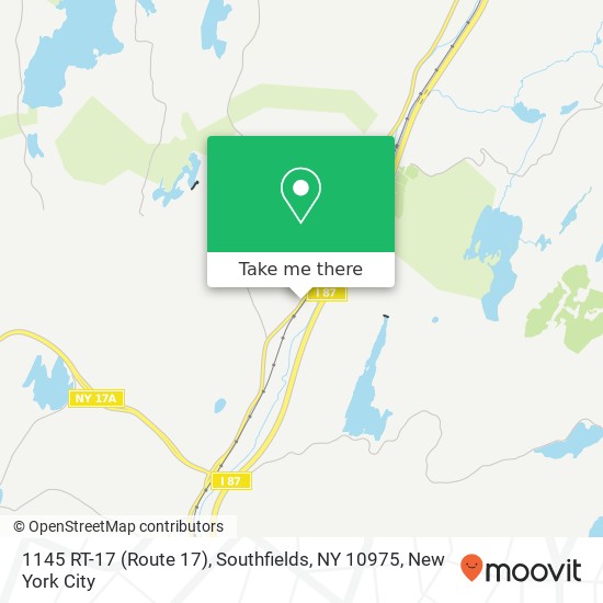 Mapa de 1145 RT-17 (Route 17), Southfields, NY 10975