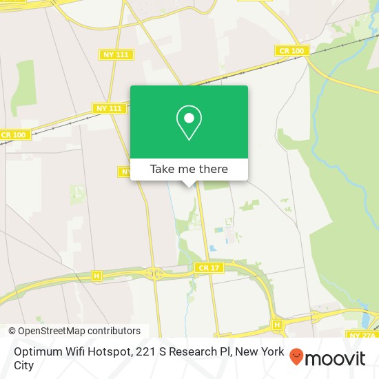 Mapa de Optimum Wifi Hotspot, 221 S Research Pl