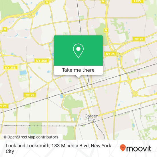 Mapa de Lock and Locksmith, 183 Mineola Blvd