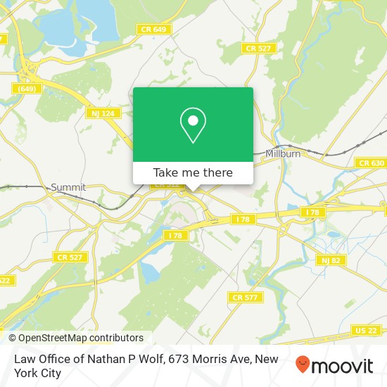 Mapa de Law Office of Nathan P Wolf, 673 Morris Ave
