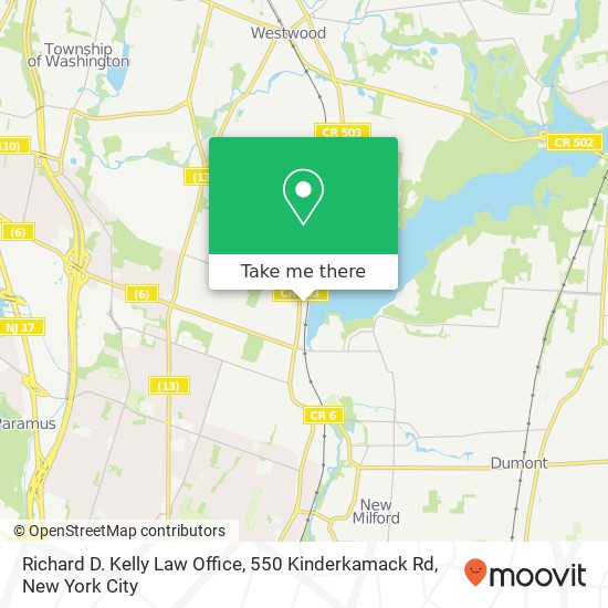 Richard D. Kelly Law Office, 550 Kinderkamack Rd map