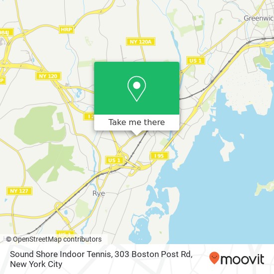 Mapa de Sound Shore Indoor Tennis, 303 Boston Post Rd
