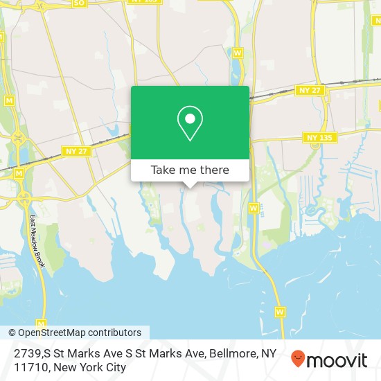 Mapa de 2739,S St Marks Ave S St Marks Ave, Bellmore, NY 11710