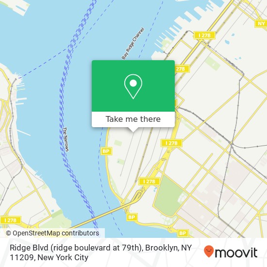 Mapa de Ridge Blvd (ridge boulevard at 79th), Brooklyn, NY 11209