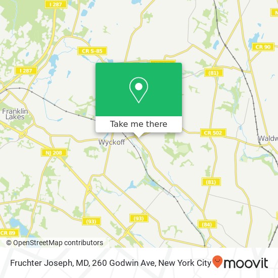 Fruchter Joseph, MD, 260 Godwin Ave map