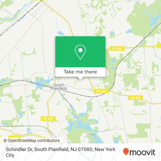 Mapa de Schindler Dr, South Plainfield, NJ 07080