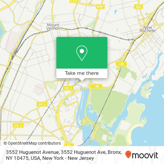 Mapa de 3552 Huguenot Avenue, 3552 Huguenot Ave, Bronx, NY 10475, USA