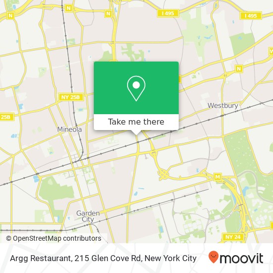 Mapa de Argg Restaurant, 215 Glen Cove Rd