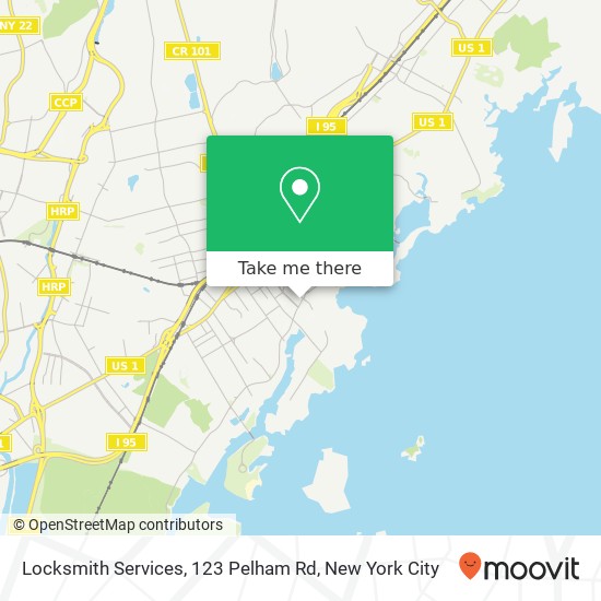 Mapa de Locksmith Services, 123 Pelham Rd