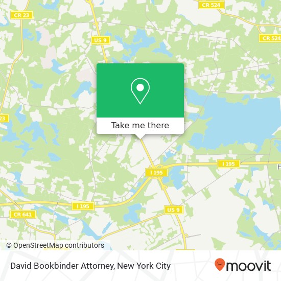 Mapa de David Bookbinder Attorney, 2586 US Highway 9