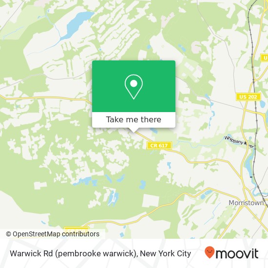 Mapa de Warwick Rd (pembrooke warwick), Morristown, NJ 07960
