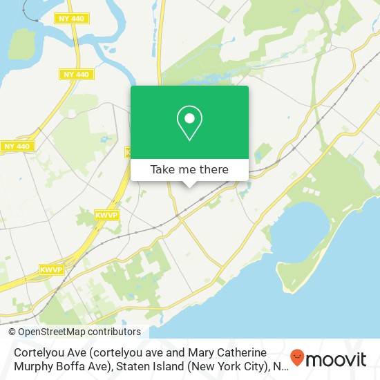 Mapa de Cortelyou Ave (cortelyou ave and Mary Catherine Murphy Boffa Ave), Staten Island (New York City), NY 10312
