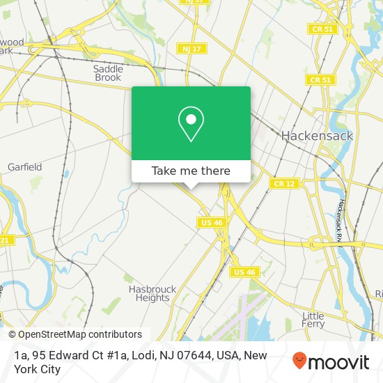 1a, 95 Edward Ct #1a, Lodi, NJ 07644, USA map