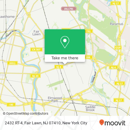 2432 RT-4, Fair Lawn, NJ 07410 map