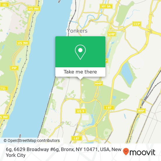 Mapa de 6g, 6629 Broadway #6g, Bronx, NY 10471, USA