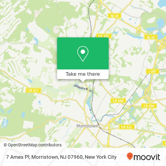 7 Ames Pl, Morristown, NJ 07960 map