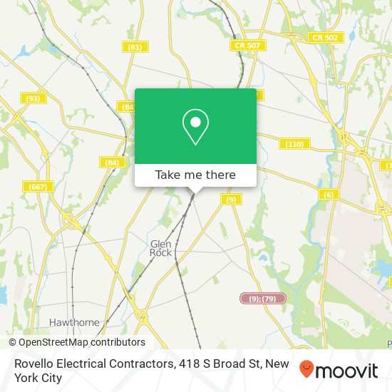 Mapa de Rovello Electrical Contractors, 418 S Broad St