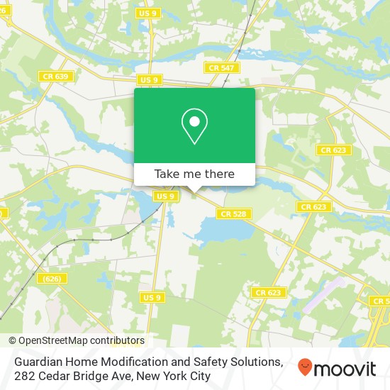 Guardian Home Modification and Safety Solutions, 282 Cedar Bridge Ave map
