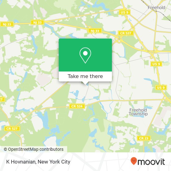 Mapa de K Hovnanian, 119 Princeton Oval
