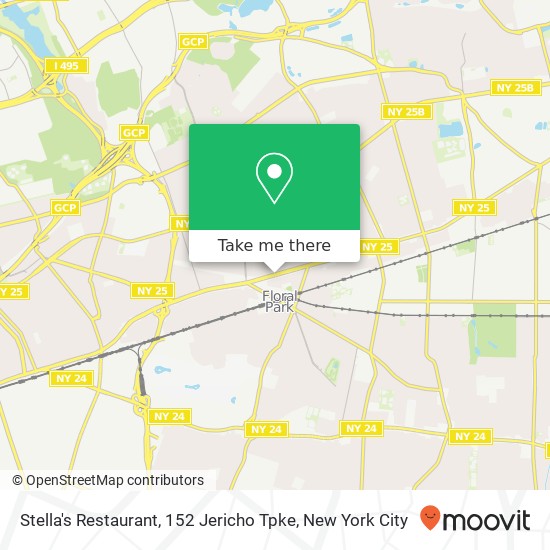 Mapa de Stella's Restaurant, 152 Jericho Tpke
