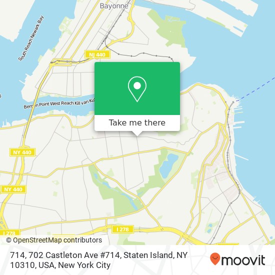 714, 702 Castleton Ave #714, Staten Island, NY 10310, USA map