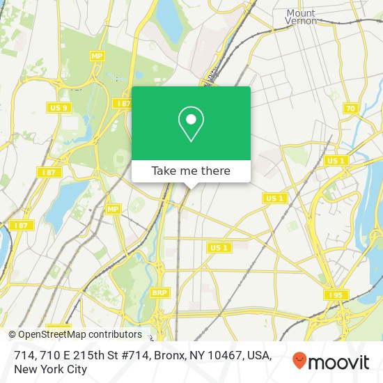 714, 710 E 215th St #714, Bronx, NY 10467, USA map