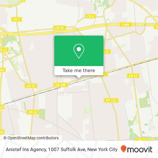 Mapa de Anistef Ins Agency, 1007 Suffolk Ave