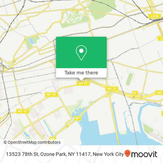 13523 78th St, Ozone Park, NY 11417 map
