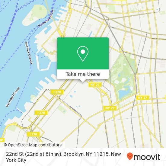 22nd St (22nd st 6th av), Brooklyn, NY 11215 map