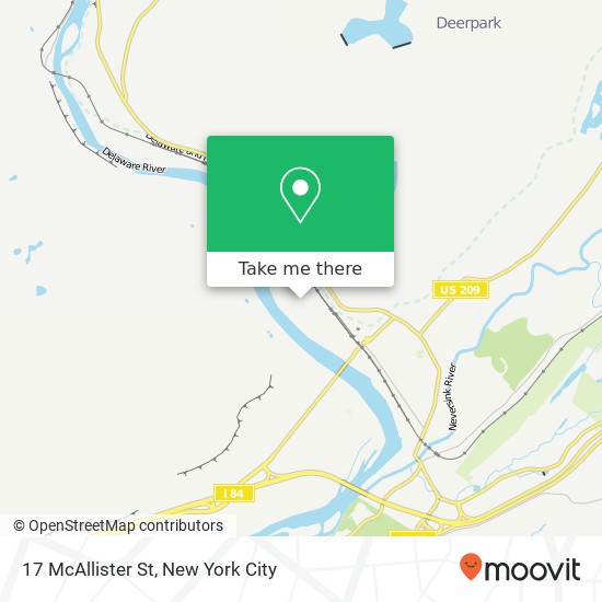 Mapa de 17 McAllister St, Port Jervis, NY 12771