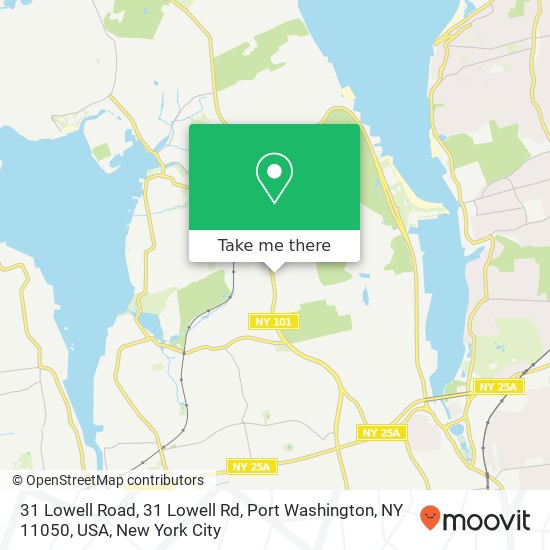 Mapa de 31 Lowell Road, 31 Lowell Rd, Port Washington, NY 11050, USA