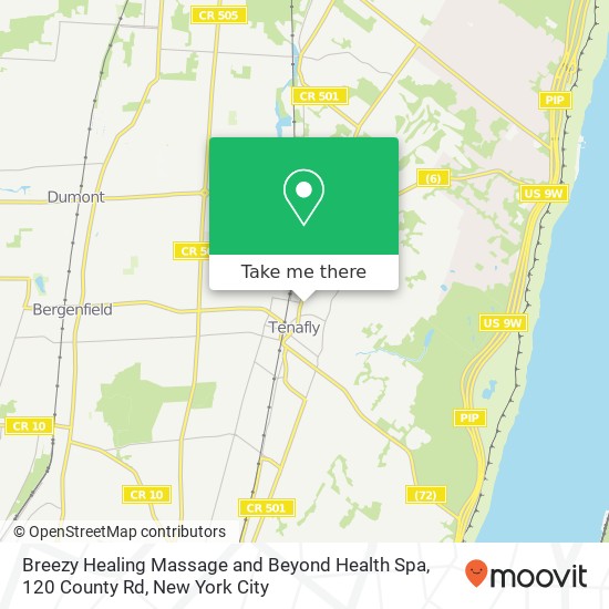 Breezy Healing Massage and Beyond Health Spa, 120 County Rd map