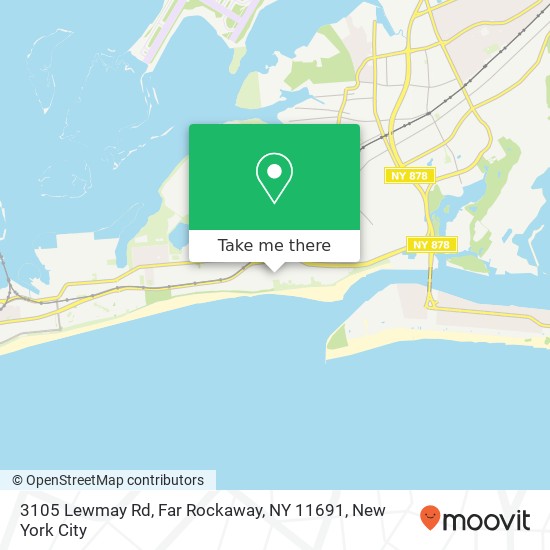 Mapa de 3105 Lewmay Rd, Far Rockaway, NY 11691