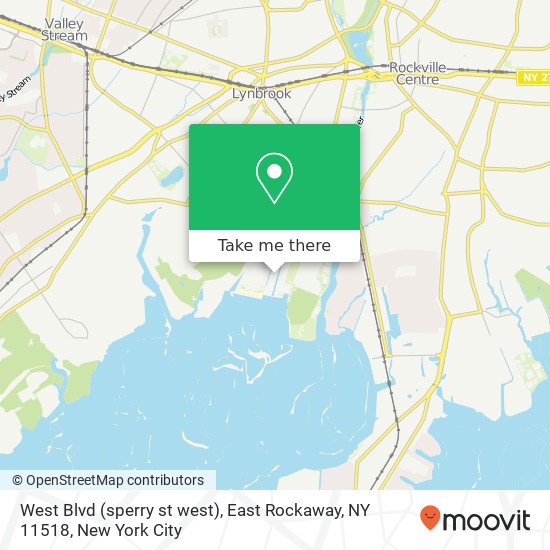 Mapa de West Blvd (sperry st west), East Rockaway, NY 11518