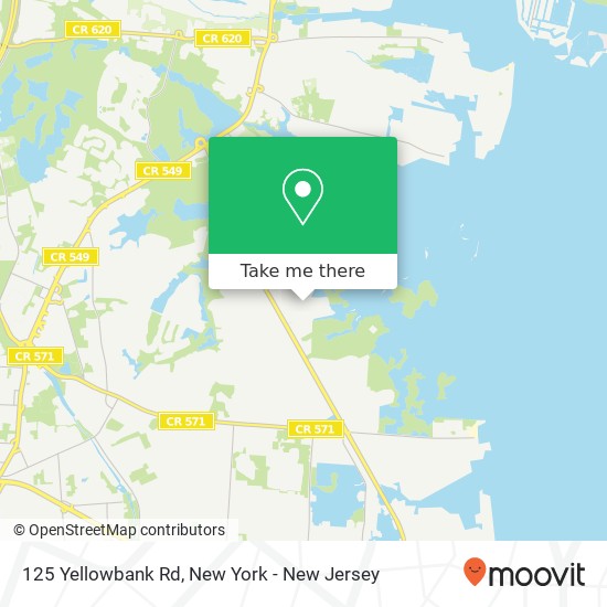 Mapa de 125 Yellowbank Rd, Toms River, NJ 08753