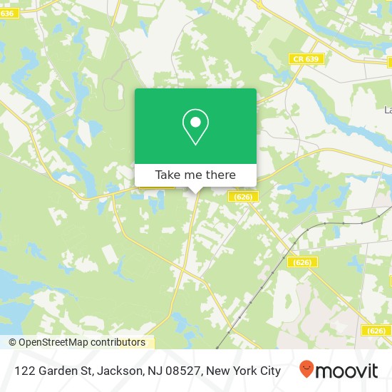 Mapa de 122 Garden St, Jackson, NJ 08527