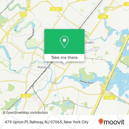 Mapa de 479 Upton Pl, Rahway, NJ 07065