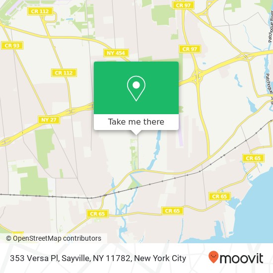 Mapa de 353 Versa Pl, Sayville, NY 11782