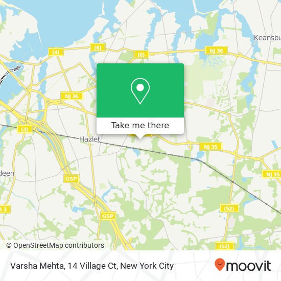 Mapa de Varsha Mehta, 14 Village Ct