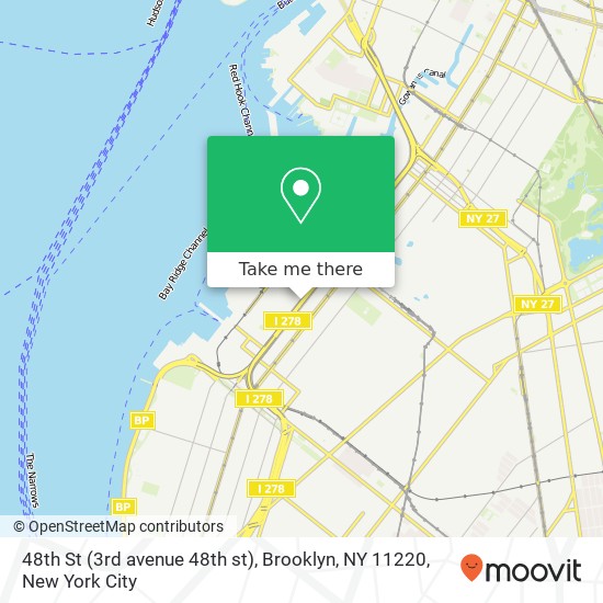 Mapa de 48th St (3rd avenue 48th st), Brooklyn, NY 11220