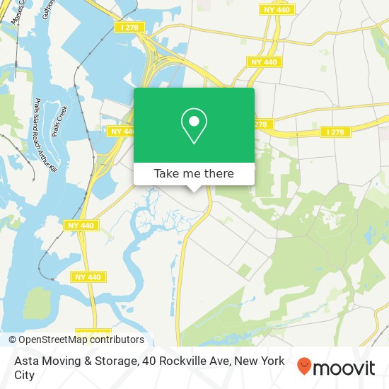 Mapa de Asta Moving & Storage, 40 Rockville Ave