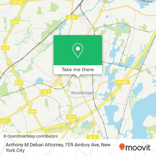 Anthony M Debari Attorney, 705 Amboy Ave map
