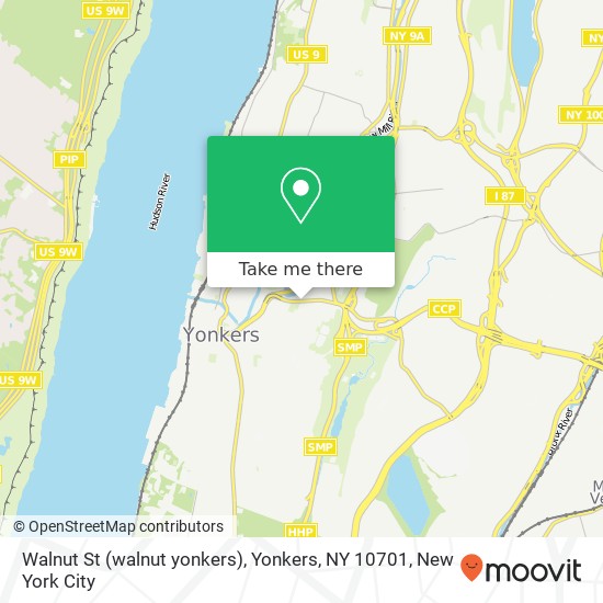 Mapa de Walnut St (walnut yonkers), Yonkers, NY 10701