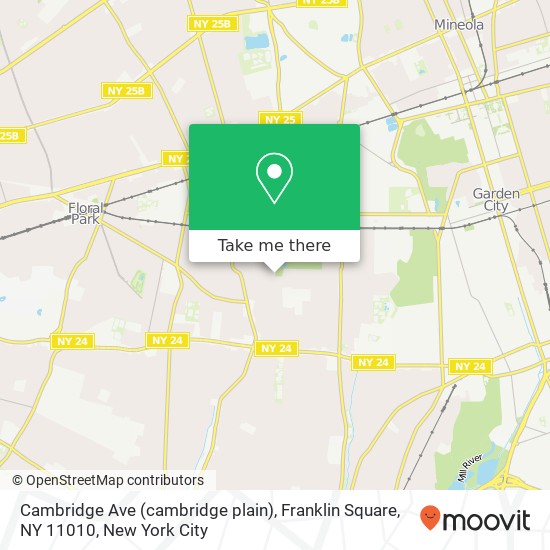 Mapa de Cambridge Ave (cambridge plain), Franklin Square, NY 11010